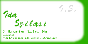 ida szilasi business card